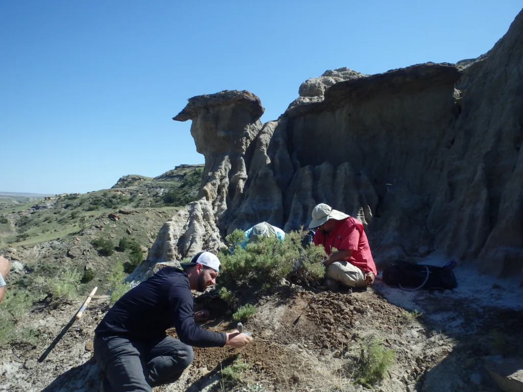 Paleo Prospectors field camp at sunset